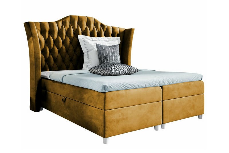 Boisdale Sengeramme 160x200 cm - Mørkegul - Møbler - Senge - Sengeramme & sengestel