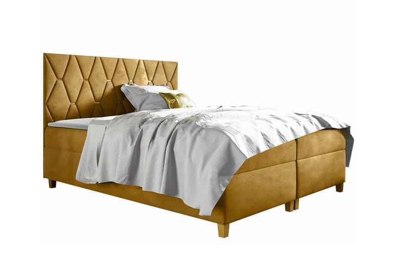 Boisdale Sengeramme 160x200 cm - Mørkegul - Møbler - Senge - Sengeramme & sengestel