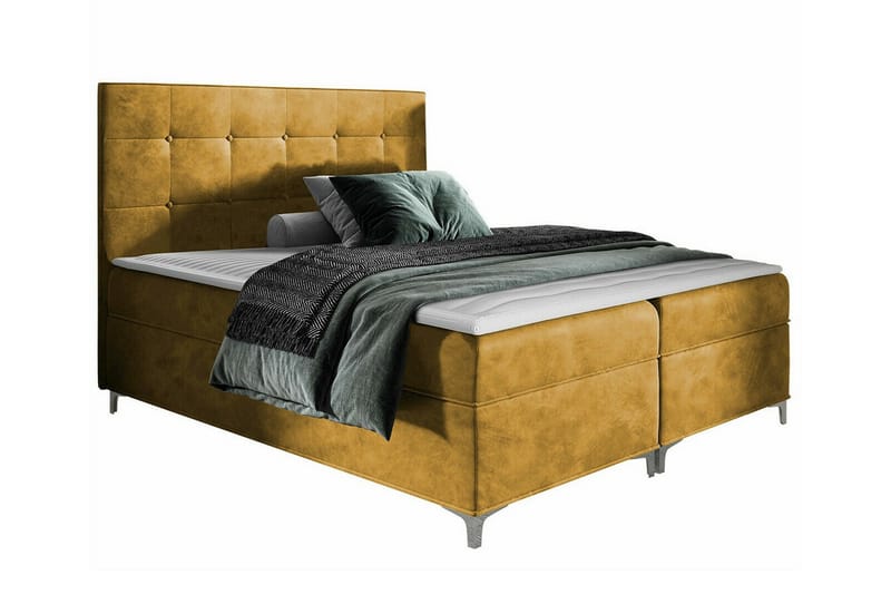 Boisdale Sengeramme 160x200 cm - Mørkegul - Møbler - Senge - Sengeramme & sengestel