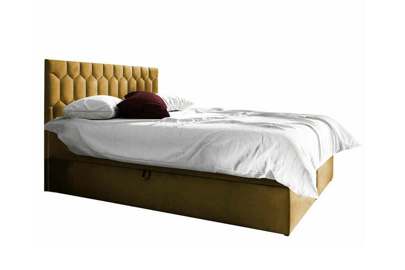 Boisdale Sengeramme 160x200 cm - Mørkegul - Møbler - Senge - Sengeramme & sengestel