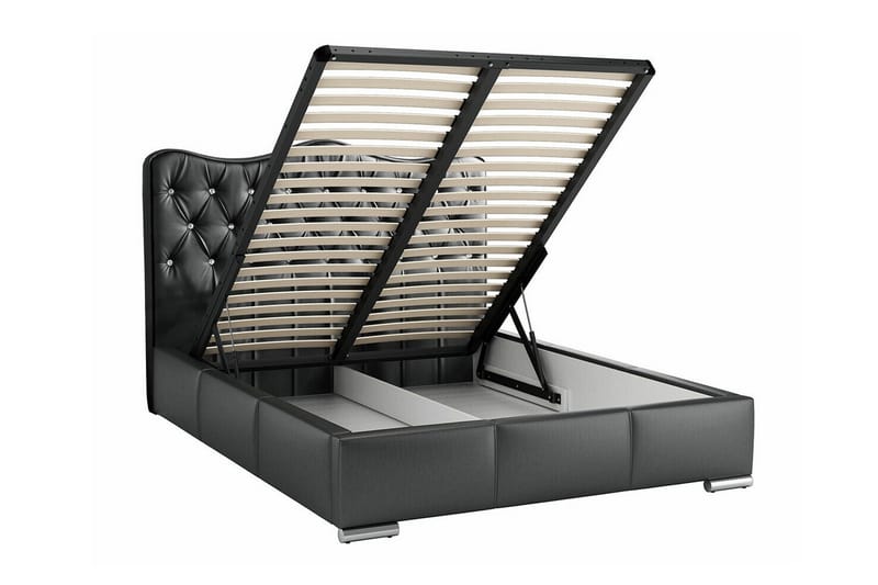 Boisdale Sengeramme 160x200 cm - Sort - Møbler - Senge - Sengeramme & sengestel