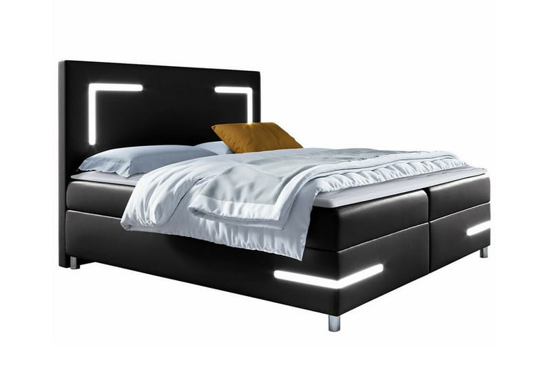 Boisdale Sengeramme 160x200 cm - Sort - Møbler - Senge - Sengeramme & sengestel