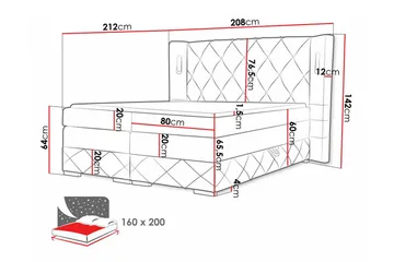 Boisdale Sengeramme 160x200 cm - Møbler - Senge - Sengeramme & sengestel