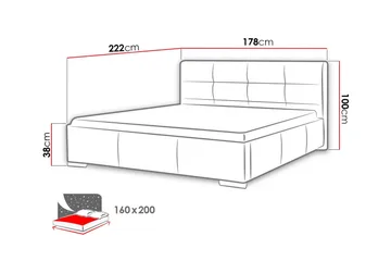 Boisdale Sengeramme 160x200 cm - Møbler - Senge - Sengeramme & sengestel