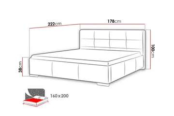 Boisdale Sengeramme 160x200 cm - Møbler - Senge - Sengeramme & sengestel