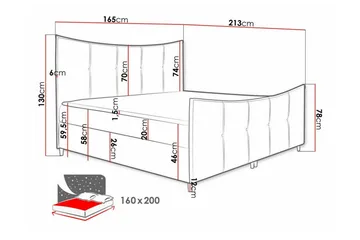 Boisdale Sengeramme 160x200 cm - Møbler - Senge - Sengeramme & sengestel