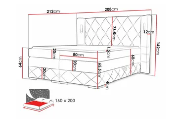 Boisdale Sengeramme 160x200 cm - Møbler - Senge - Sengeramme & sengestel
