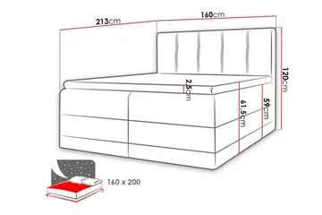 Boisdale Sengeramme 160x200 cm - Møbler - Senge - Sengeramme & sengestel