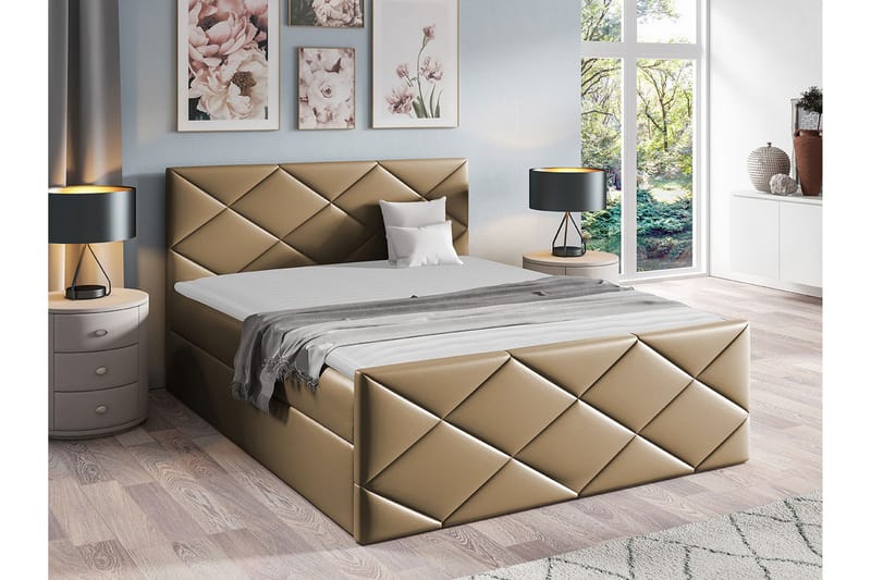 Boisdale Sengeramme 180x200 cm - Brun - Møbler - Senge - Sengeramme & sengestel