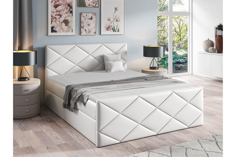 Boisdale Sengeramme 180x200 cm - Hvid - Møbler - Senge - Sengeramme & sengestel