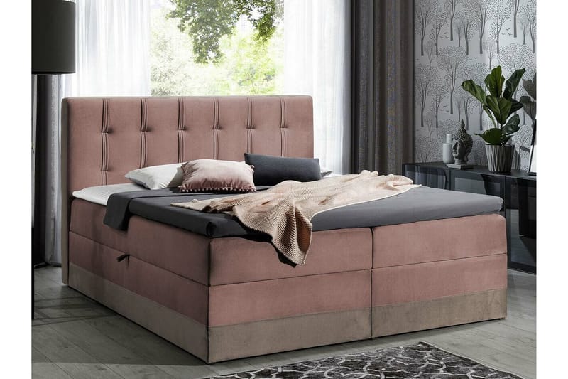 Boisdale Sengeramme 180x200 cm - Lysebrun/Sort - Møbler - Senge - Sengeramme & sengestel