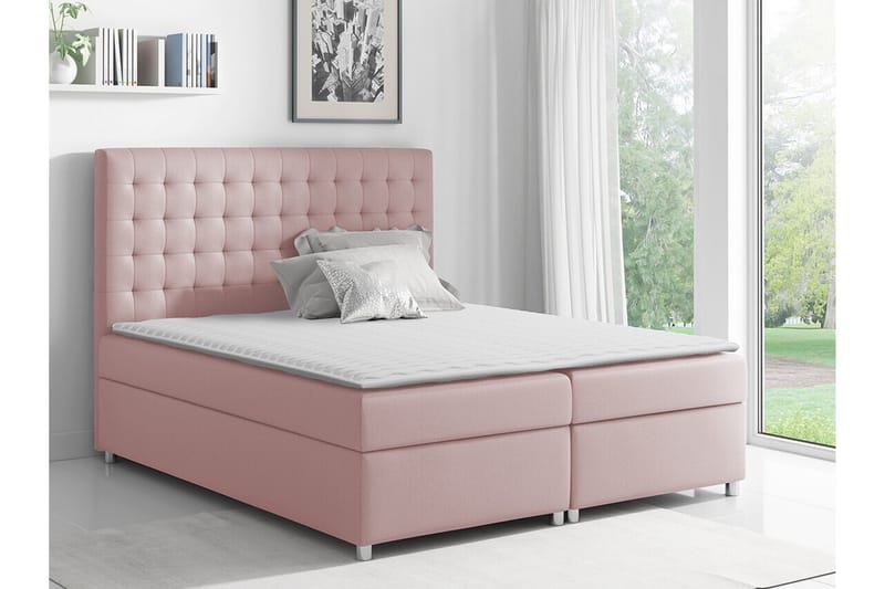 Boisdale Sengeramme 180x200 cm - Lyserød - Møbler - Senge - Sengeramme & sengestel