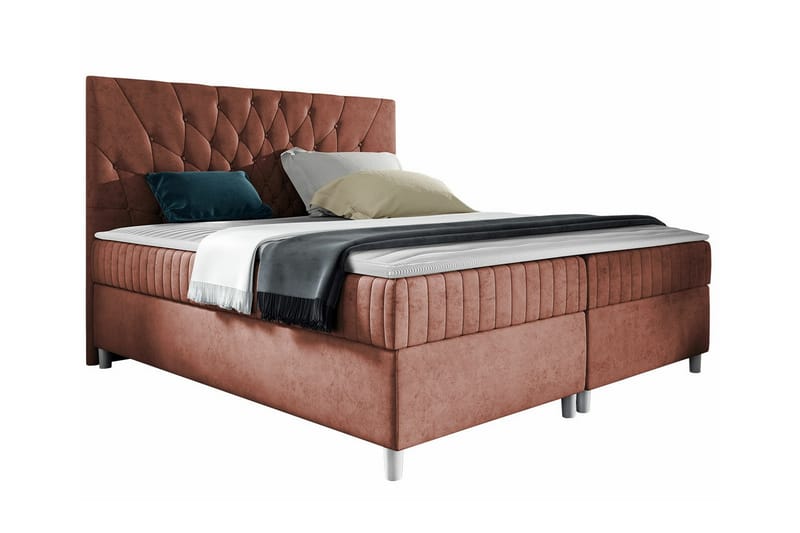 Boisdale Sengeramme 180x200 cm - Lyserød - Møbler - Senge - Sengeramme & sengestel