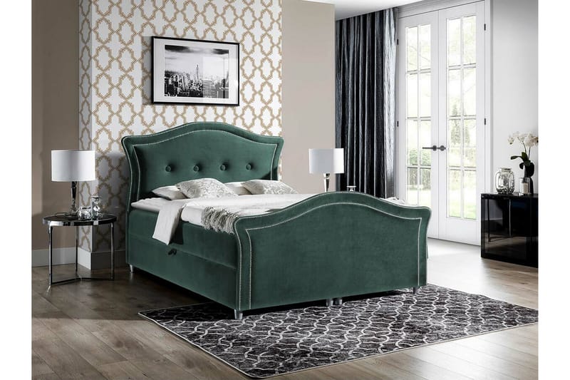 Boisdale Sengeramme 180x200 cm - Mørkegrøn - Møbler - Senge - Sengeramme & sengestel
