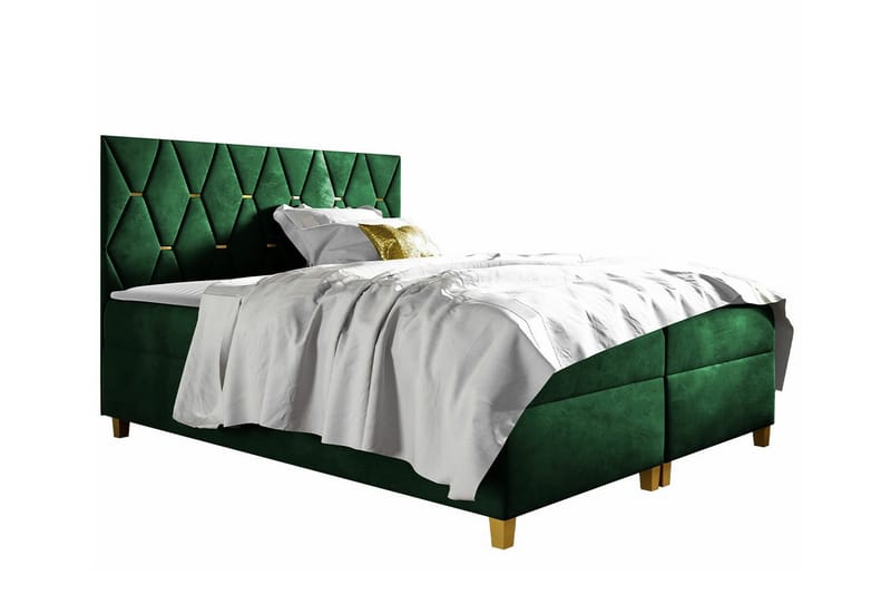Boisdale Sengeramme 180x200 cm - Mørkegrøn - Møbler - Senge - Sengeramme & sengestel