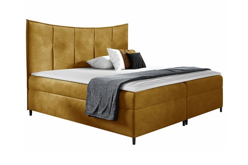 Boisdale Sengeramme 180x200 cm - Mørkegul - Møbler - Senge - Sengeramme & sengestel