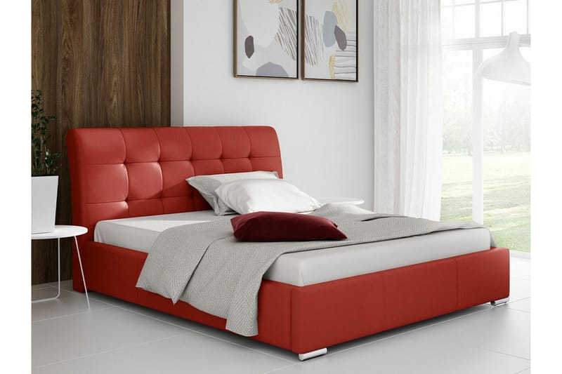 Boisdale Sengeramme 180x200 cm - Rød - Møbler - Senge - Sengeramme & sengestel