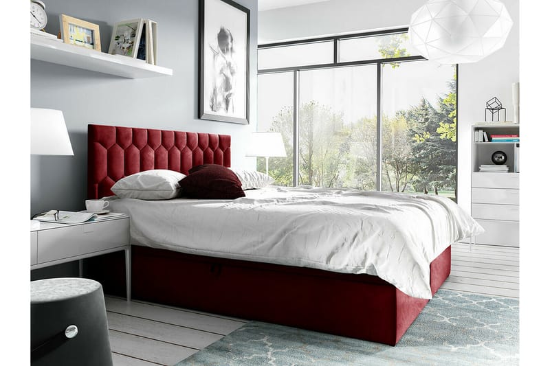 Boisdale Sengeramme 180x200 cm - Rød - Møbler - Senge - Sengeramme & sengestel