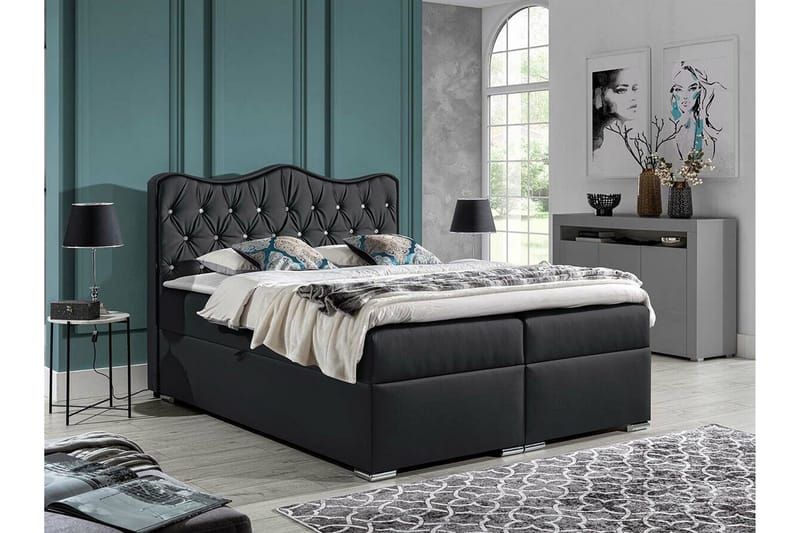 Boisdale Sengeramme 180x200 cm - Sort - Møbler - Senge - Sengeramme & sengestel