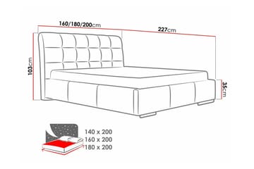 Boisdale Sengeramme 180x200 cm - Møbler - Senge - Sengeramme & sengestel