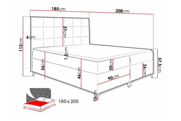 Boisdale Sengeramme 180x200 cm - Møbler - Senge - Sengeramme & sengestel