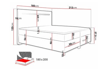 Boisdale Sengeramme 180x200 cm - Møbler - Senge - Sengeramme & sengestel