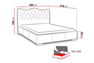 Boisdale Sengeramme 180x200 cm - Møbler - Senge - Sengeramme & sengestel