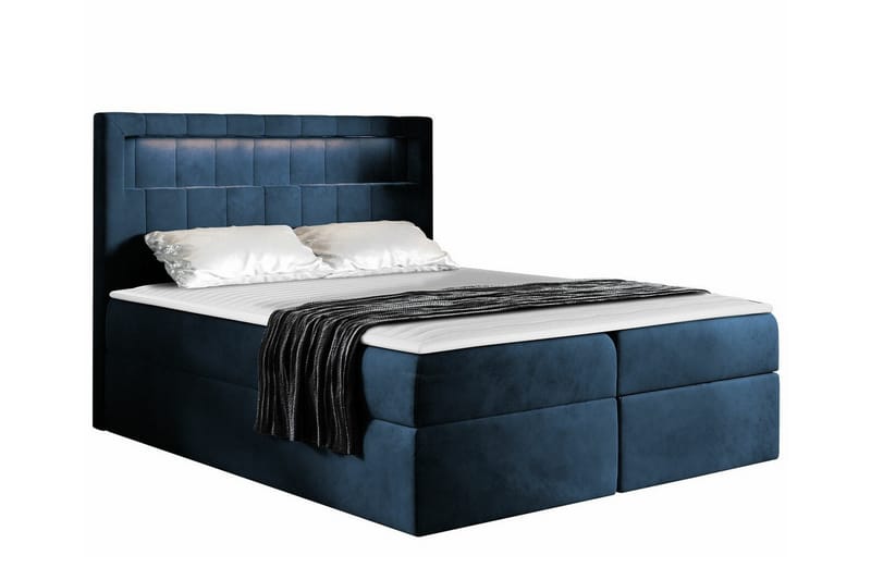 Boisdale Sengeramme 200x200 cm - Mørkeblå - Møbler - Senge - Sengeramme & sengestel