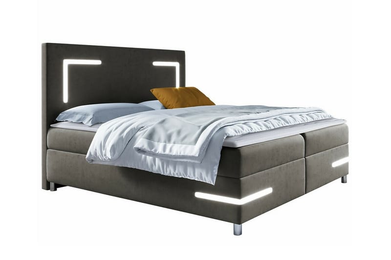 Boisdale Sengeramme 200x200 cm - Mørkegrå - Møbler - Senge - Sengeramme & sengestel