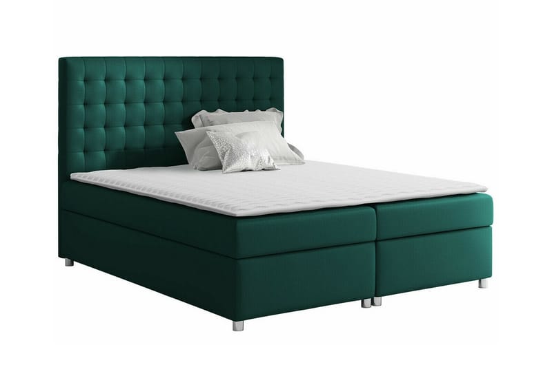 Boisdale Sengeramme 200x200 cm - Mørkegrøn - Møbler - Senge - Sengeramme & sengestel