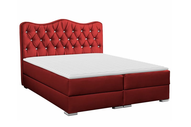 Boisdale Sengeramme 200x200 cm - Rød - Møbler - Senge - Sengeramme & sengestel