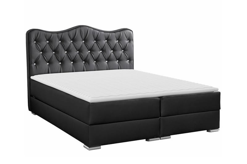 Boisdale Sengeramme 200x200 cm - Sort - Møbler - Senge - Sengeramme & sengestel