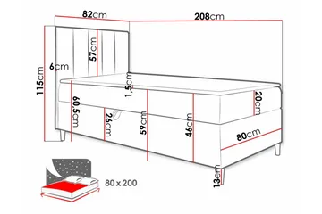 Boisdale Sengeramme 80x200 cm - Møbler - Senge - Sengeramme & sengestel