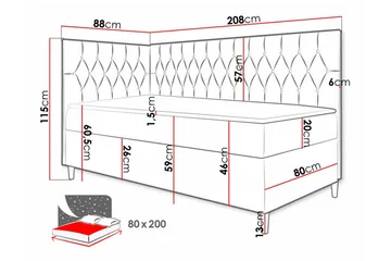 Boisdale Sengeramme 80x200 cm - Møbler - Senge - Sengeramme & sengestel