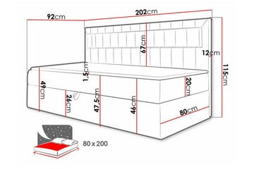 Boisdale Sengeramme 80x200 cm - Møbler - Senge - Sengeramme & sengestel