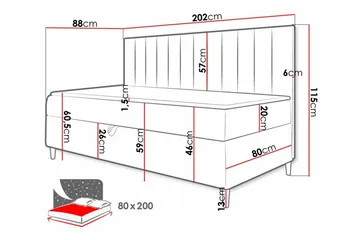 Boisdale Sengeramme 80x200 cm - Møbler - Senge - Sengeramme & sengestel