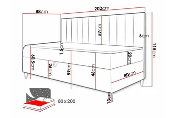 Boisdale Sengeramme 80x200 cm - Møbler - Senge - Sengeramme & sengestel