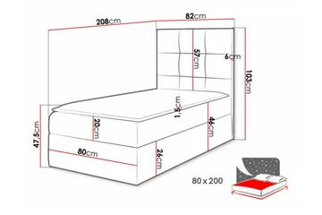 Boisdale Sengeramme 80x200 cm - Møbler - Senge - Sengeramme & sengestel