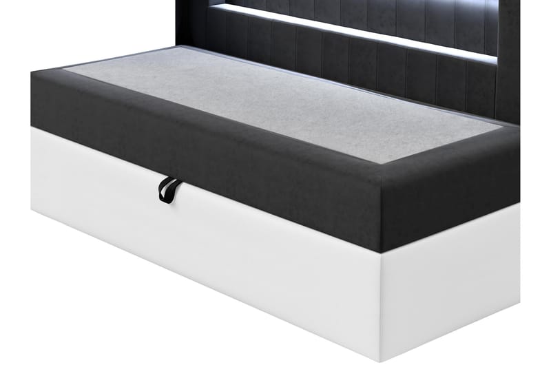 Boisdale Sengeramme 90x200 cm - Sort/Hvid - Møbler - Senge - Sengeramme & sengestel