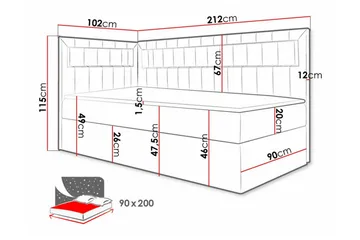 Boisdale Sengeramme 90x200 cm - Møbler - Senge - Sengeramme & sengestel