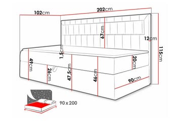 Boisdale Sengeramme 90x200 cm - Møbler - Senge - Sengeramme & sengestel