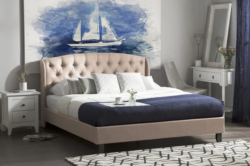 Bordeau | Dobbelt seng 140 | 200 cm, Beige