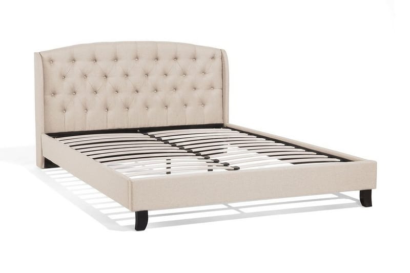 Bordeau | Dobbelt seng 160 | 200 cm - Beige - Møbler - Senge - Sengeramme & sengestel