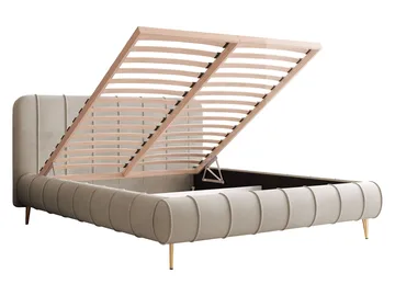 Calrosin Sengeramme med Ben 140x200 cm med Opbevaring - Sort - Møbler - Senge - Sengeramme & sengestel