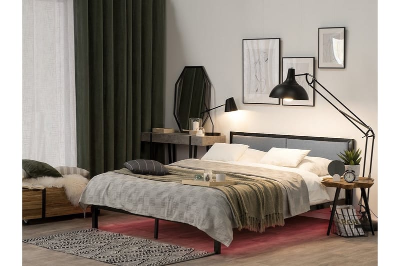 Clamart Dobbelt seng 180 | 200 cm - Sort - Møbler - Senge - Sengeramme & sengestel