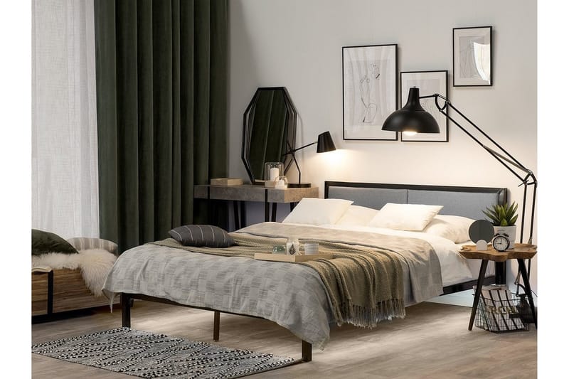 Clamart Dobbelt seng 180 | 200 cm - Sort - Møbler - Senge - Sengeramme & sengestel