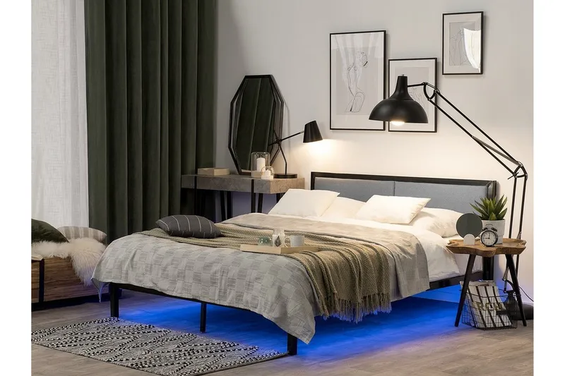 Clamart Dobbelt seng 180 | 200 cm, Sort