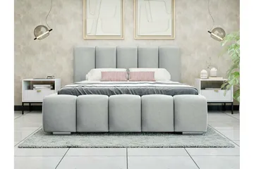 Cleaton Boblet Sengeramme 140x200 cm - Lysegrå/Mørkegrå - Møbler - Senge - Sengeramme & sengestel