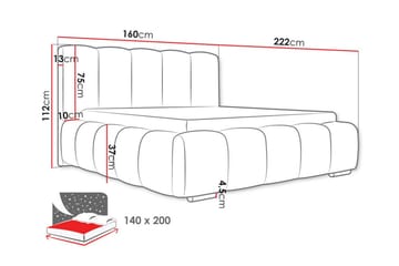 Cleaton Sengeramme 140x200 cm - Møbler - Senge - Sengeramme & sengestel