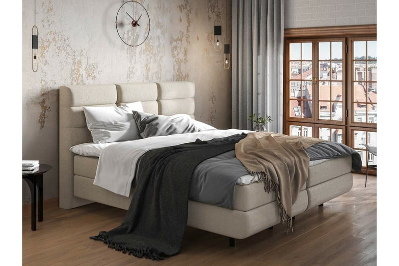 Derry Sengeramme 140x200 cm - Beige - Sengeramme & sengestel